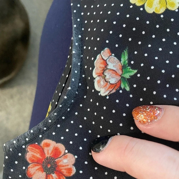 The Kooples Silk Floral Zip top - Picture 6 of 7